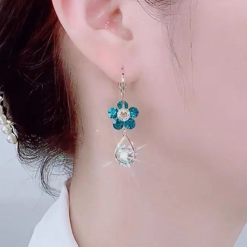 Fashion Flower Crystal Earrings