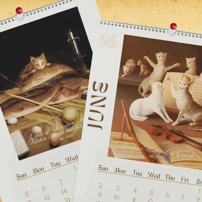 2024 Wall Hanging Calendar, Funny Art Novelty Gift