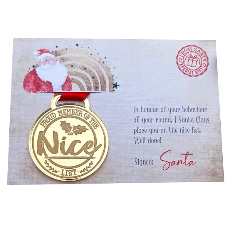 Christmas Eva medal with greeting cards