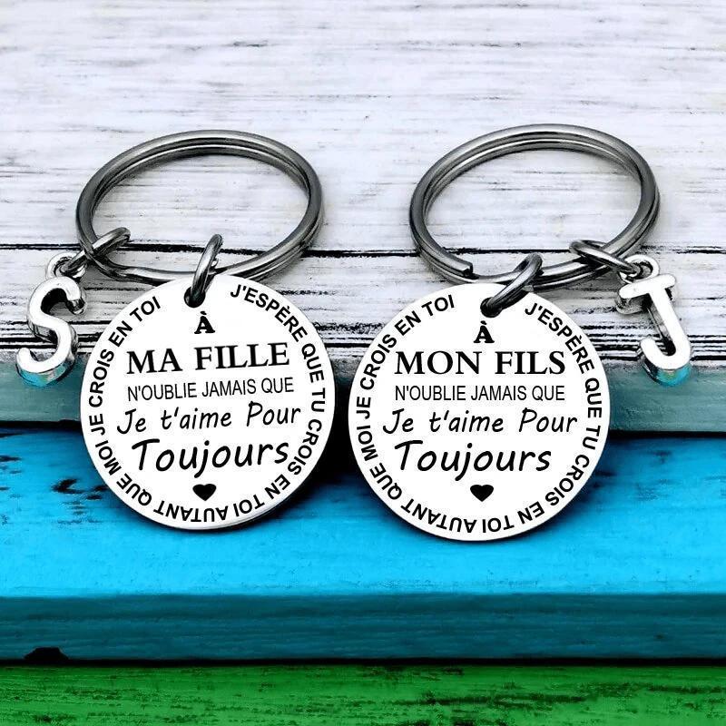 SANK® Porte-clés À MON FILS / MA FILLE（French keychain）