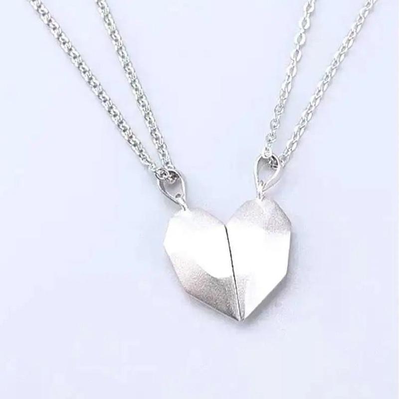 Couple Heart Stitching Necklace