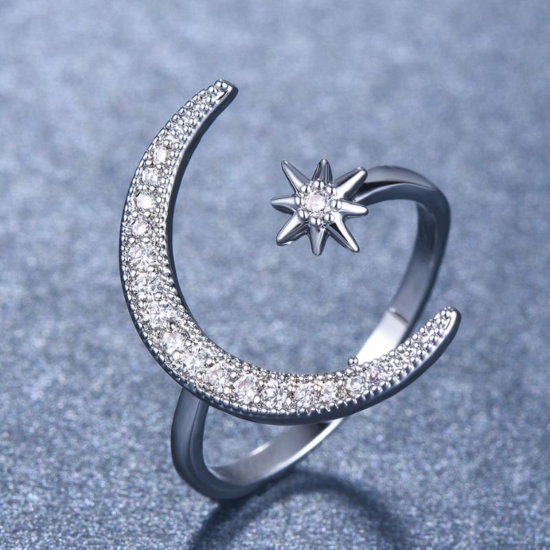 Moon & Star Ring