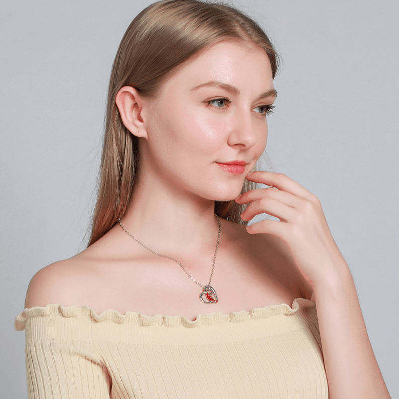 Sank®Cardinal Heart Pendant Necklace