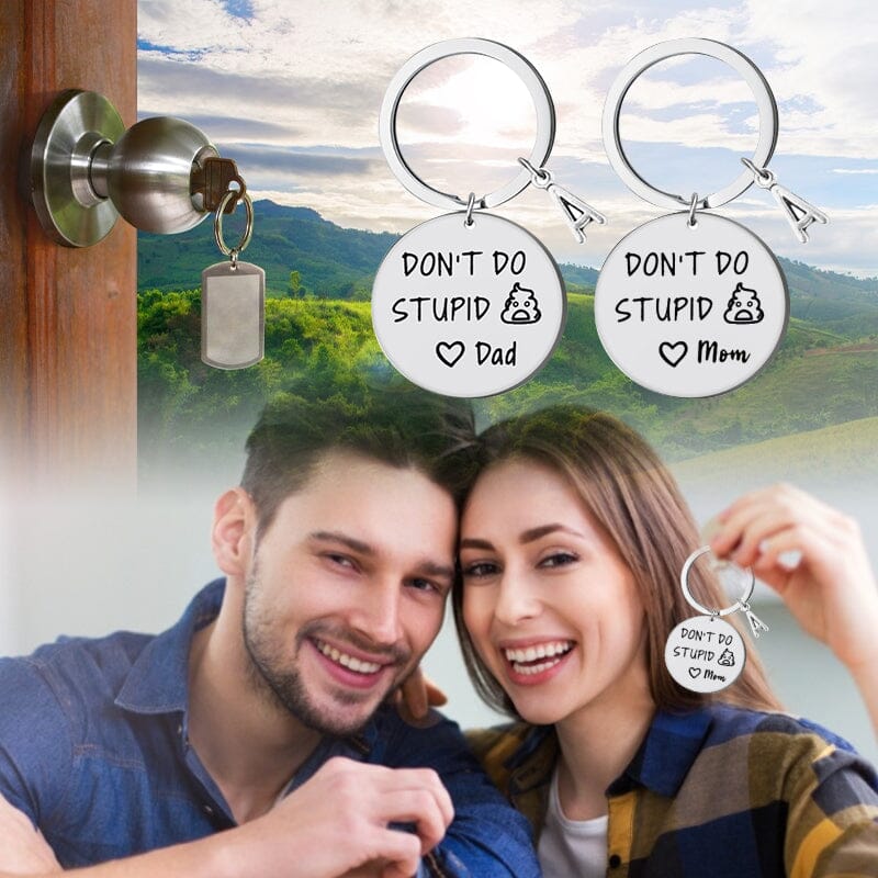 SANK® Personalized Don't Do Stupid Things Keychain