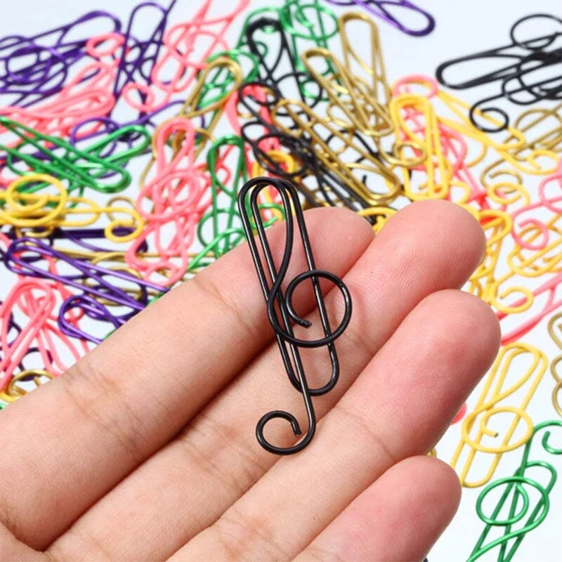 Music Multicoloured Metal Paper Clips 50pcs