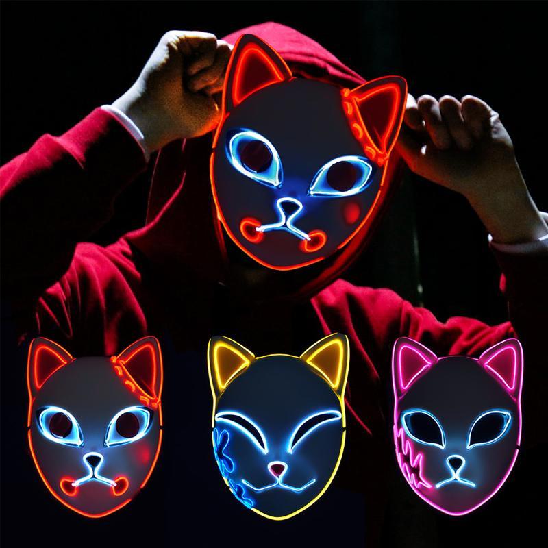 Halloween led glowing cat mask