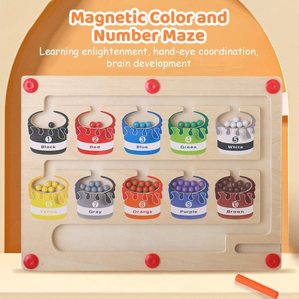 Magnetic Color and Number Maze