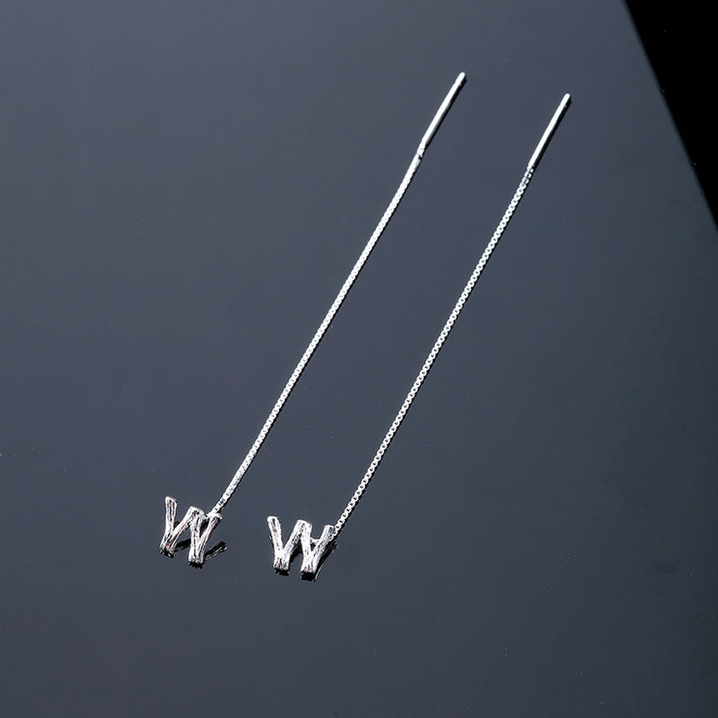 ✨Shiny Alphabet Earrings, 26 Letter Tassel Chain Drop Earrings for Girls, Personalized DIY