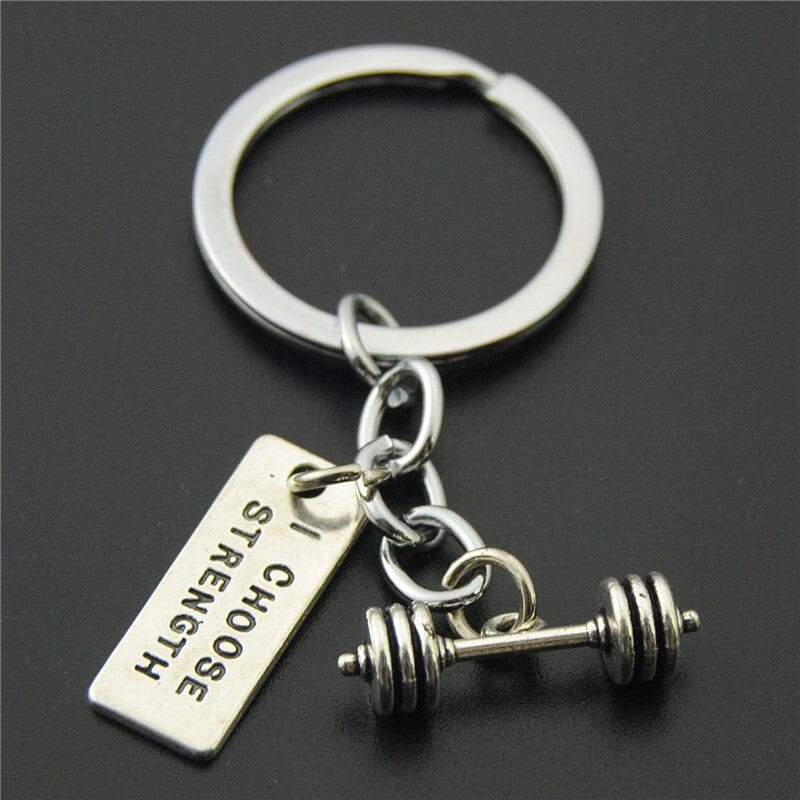 Dumbbell Keychain