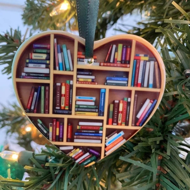 Christmas Cute Heart-shaped Bookshelf Decoration(Gift Package)