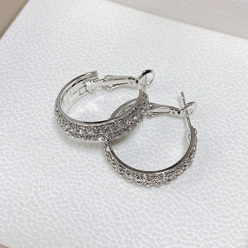 Sparkle Small Hoop Earrings(A pair)