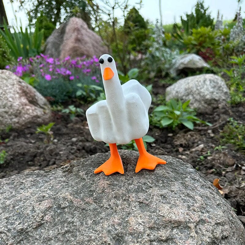 Funny Middle Finger Duck Resin Ornament