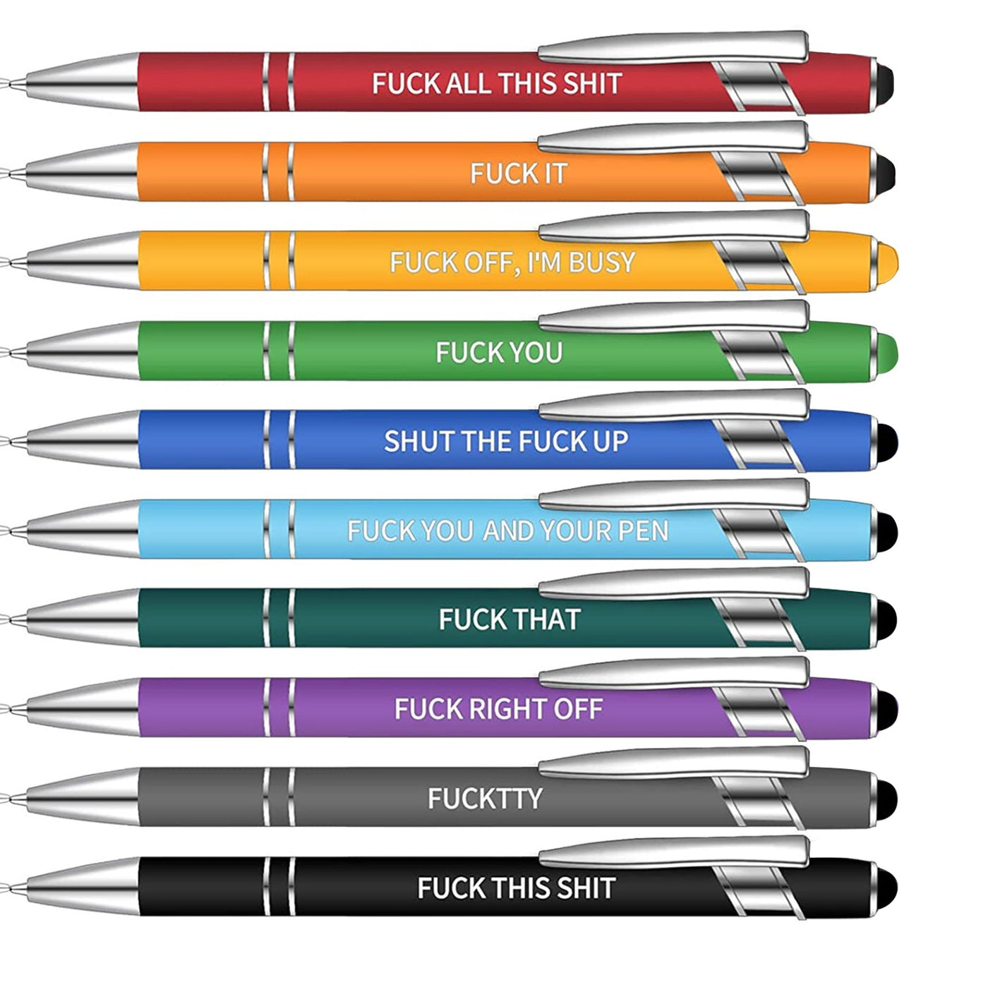 HLPHA Funny Pens, 10Pcs Funny Gifts For Woen En,Swear Word Fun Ballpoint Pens Daily Pen Set