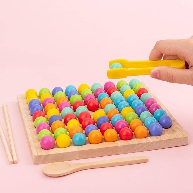 Wooden Clip Beads Educational Toys
