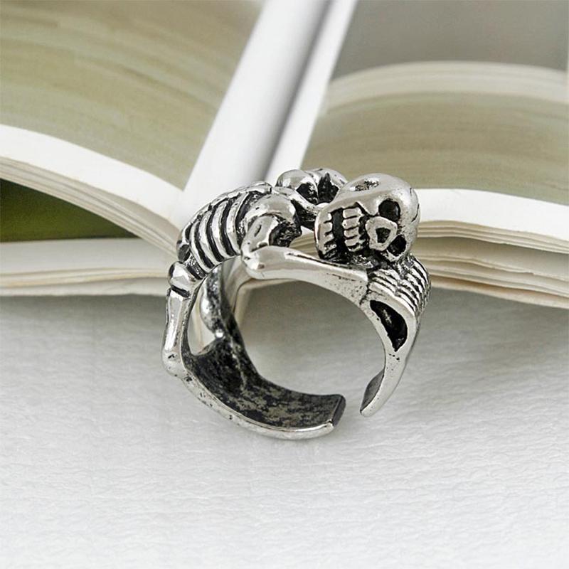 🎃HALLOWEEN🎃Punk Retro Skeleton Skull Opening Ring