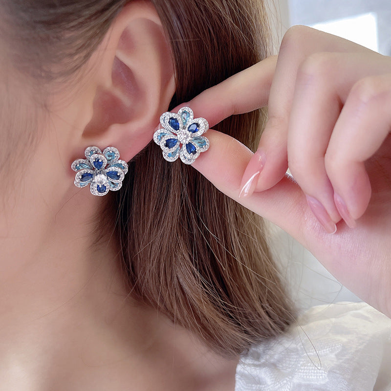 Fashion Gradient Flower Earrings