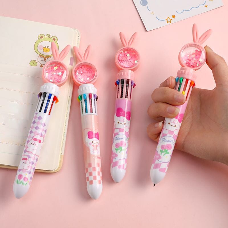 10 Colors Cartoon Rabbit ballpoint Pens