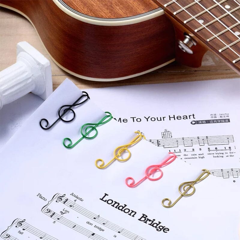 Music Multicoloured Metal Paper Clips 50pcs