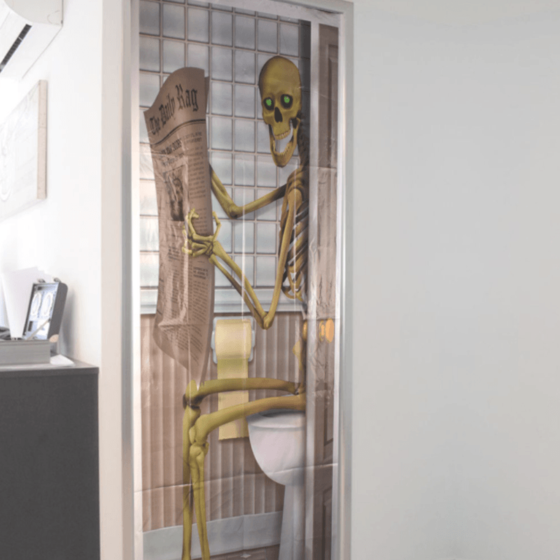 🎃HALLOWEEN🎃Skeleton Restroom Door Sticker