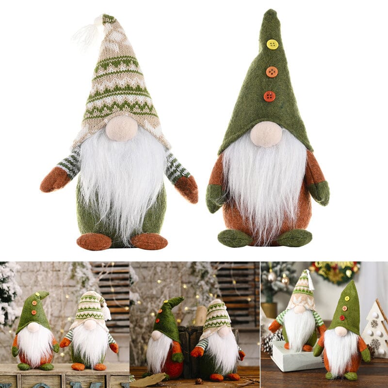 🌲Christmas Green Faceless Old Man Elf Figurine