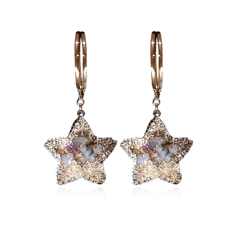 Sparkling Crystal Star Earrings