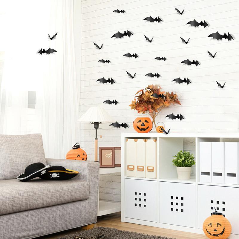 🎃HALLOWEEN🎃Scary Bats Wall Sticker（12pcs）