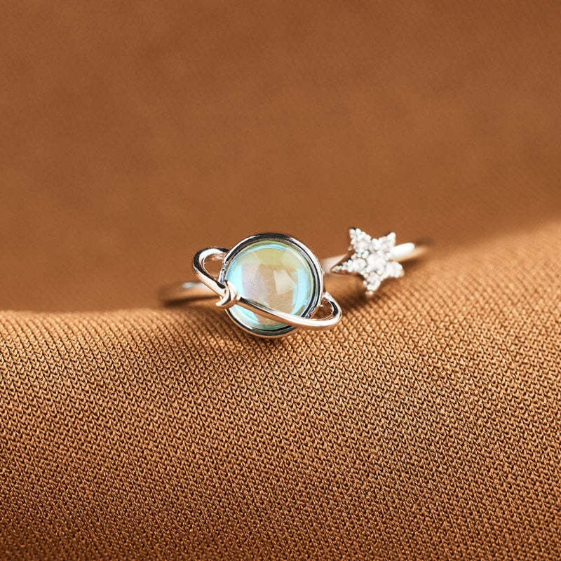 Star And Moon Rotatable Stress Relief Ring