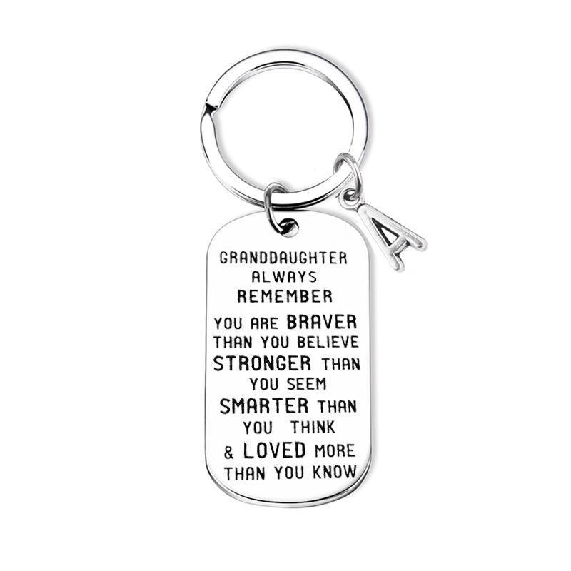 SANK®To My Grandson Granddaughter Son Daughter Gift Lettering Keychain