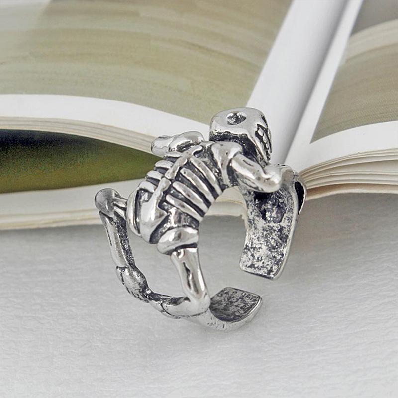 🎃HALLOWEEN🎃Punk Retro Skeleton Skull Opening Ring