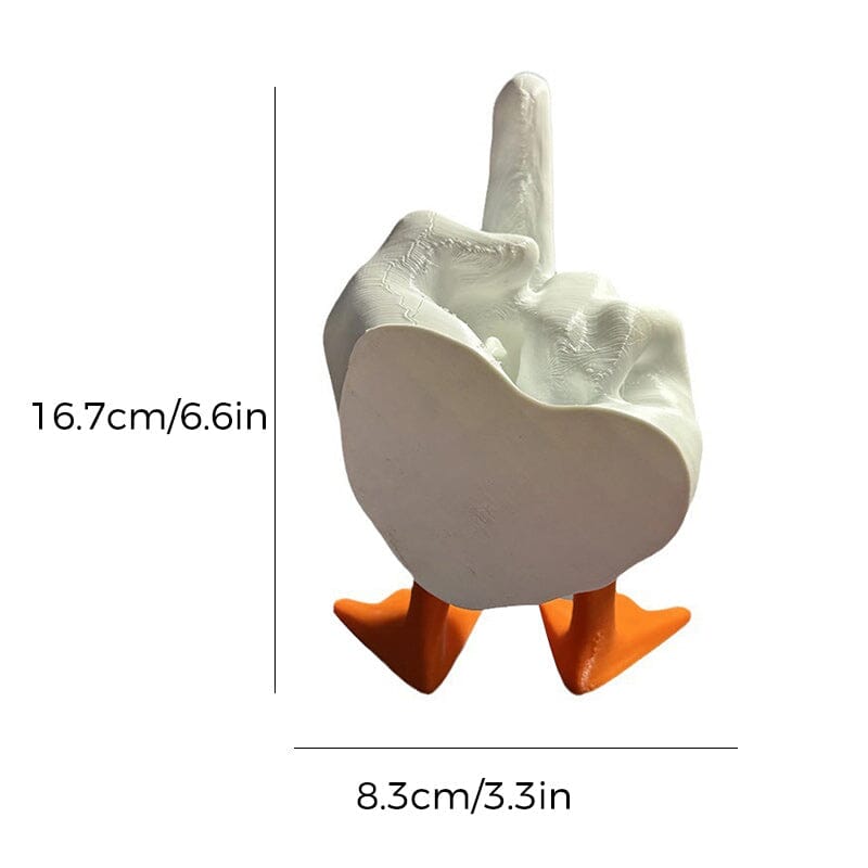 Funny Middle Finger Duck Resin Ornament