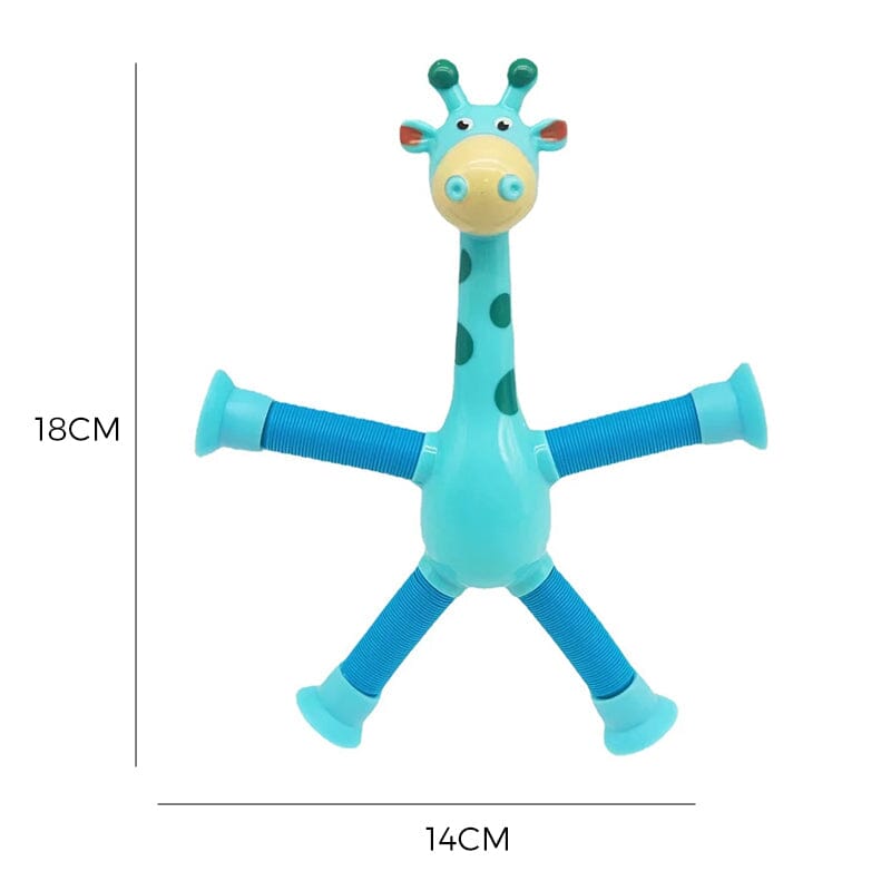 Telescopic suction cup giraffe toy