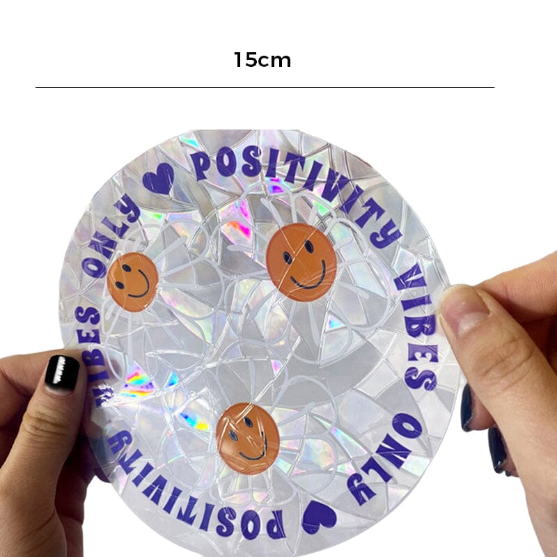 PVC colorful anti-collision suncatcher sticker,set of 6 pcs