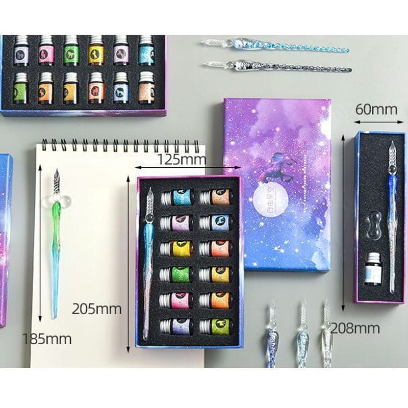 2023 Calligraphy Glass Dip Pens Ink Set