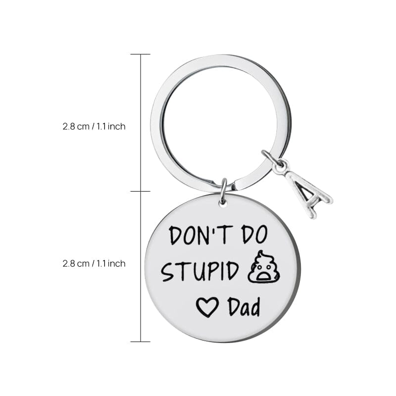 SANK® Personalized Don't Do Stupid Things Keychain