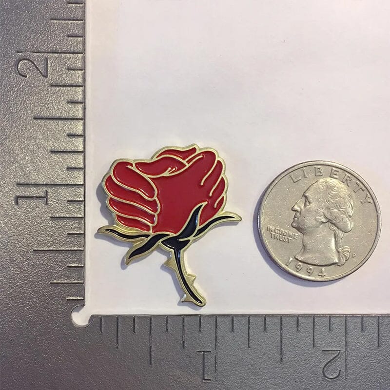 Rose Enamel Lapel Pin