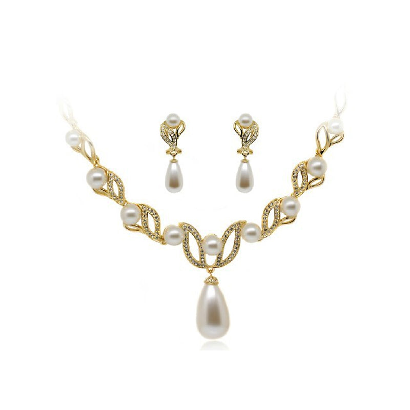 18K GOLD SIMPLE WEDDING JEWELLERY SETS