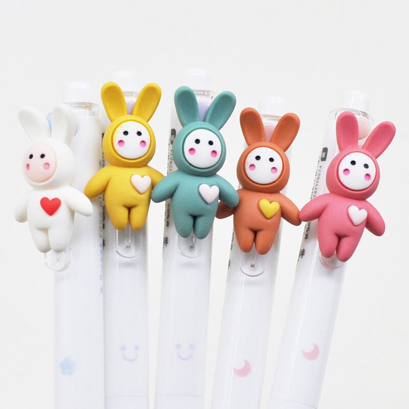 5 pcs Chubby Rabbit quick-dry press gel pens(0.5mm)