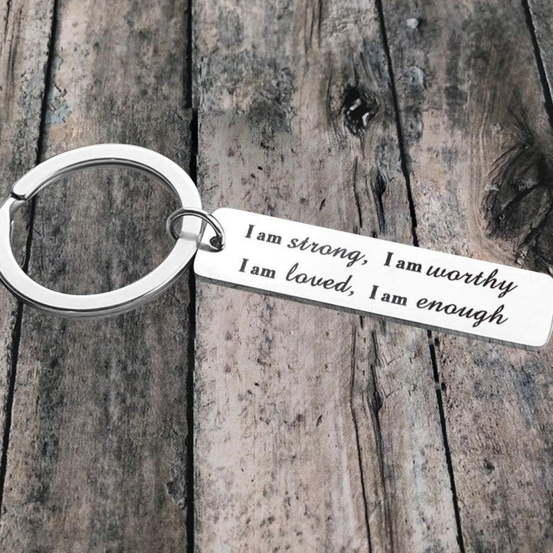 SANK®Stainless Steel  "I am strong" Keychain