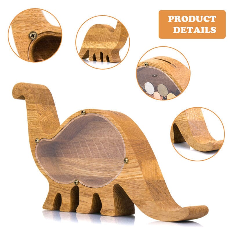 Wooden Animal Piggy Saving Bank