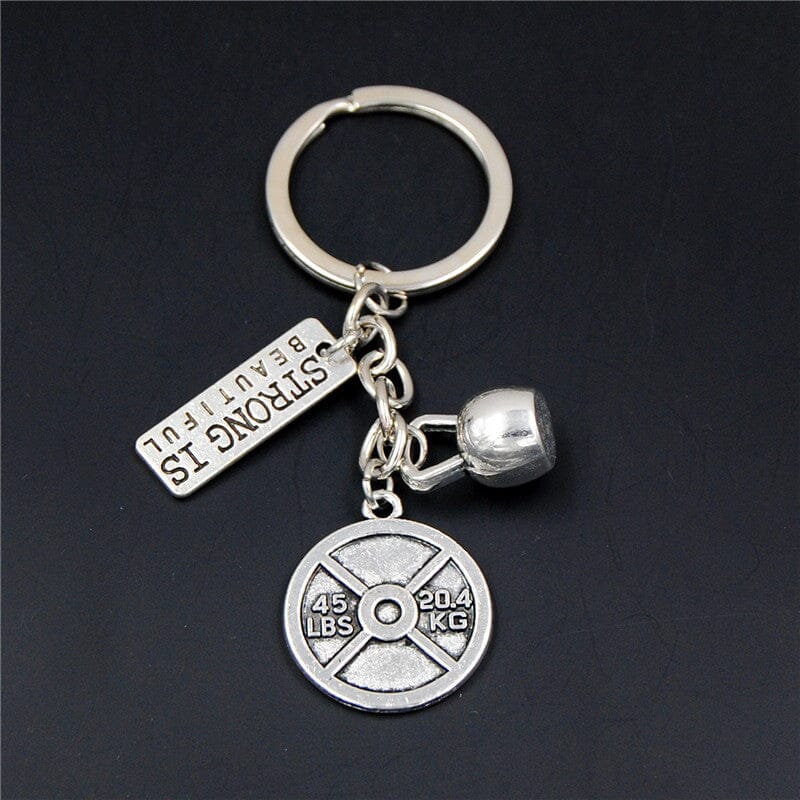 Dumbbell Keychain