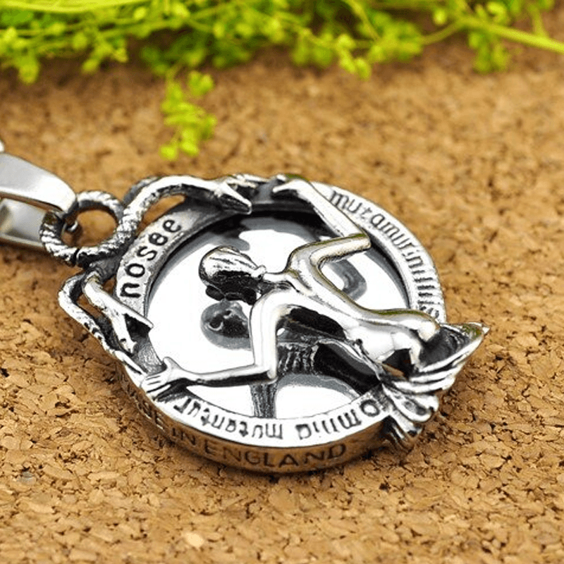 🎃HALLOWEEN🎃Skeleton Ghost Mirror Goth Punk Dark Style Pendant