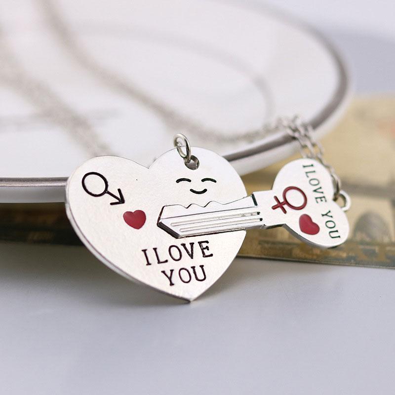 “I LOVE YOU” Necklace / Key Chain (1 Pair)