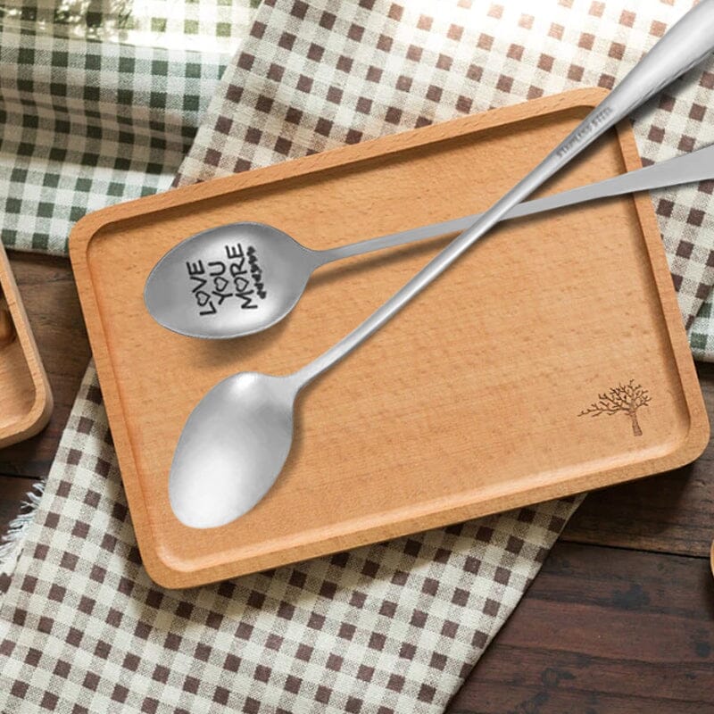 'Love You More' Engraved Spoon