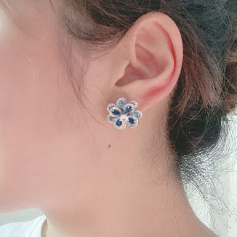 Fashion Gradient Flower Earrings