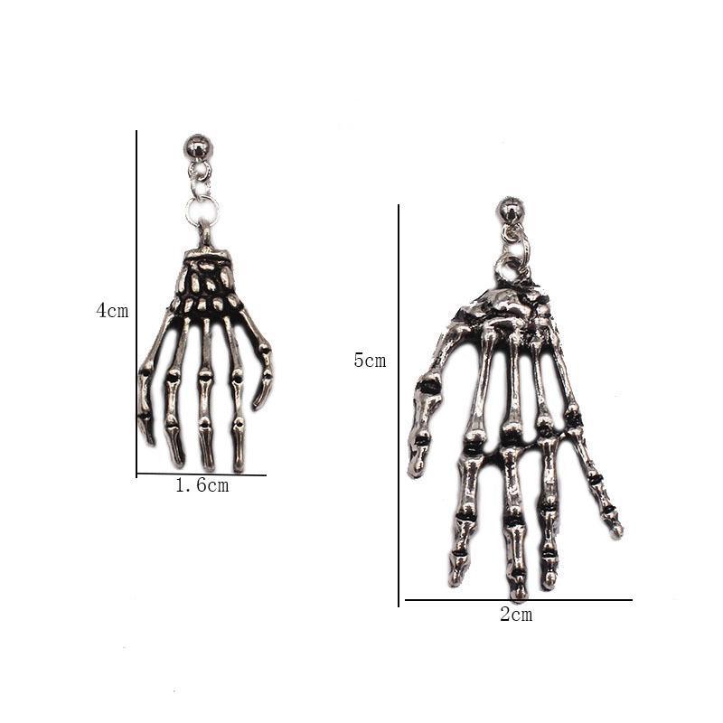 🎃HALLOWEEN🎃Women's Asymmetric Skull Hand Earrings