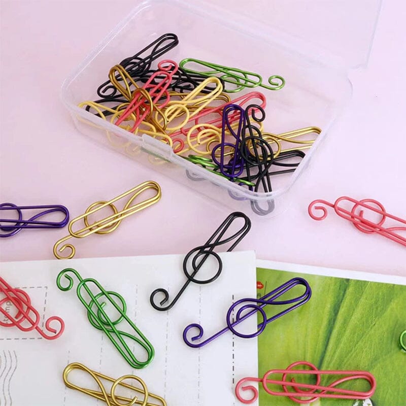 Music Multicoloured Metal Paper Clips 50pcs