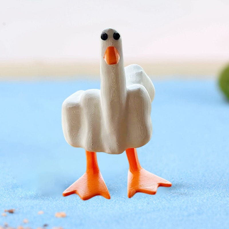 Funny Middle Finger Duck Resin Ornament