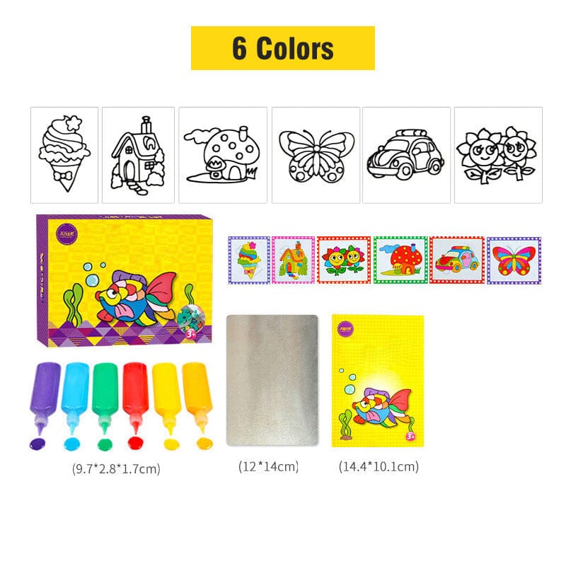 DIY Drawing Toys Cartoon Glue Tempera Painting