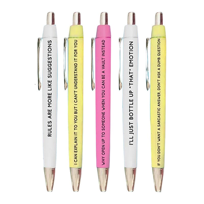 5pcs Horoscope Funny ballpoint Pens black ink (Aquarius)