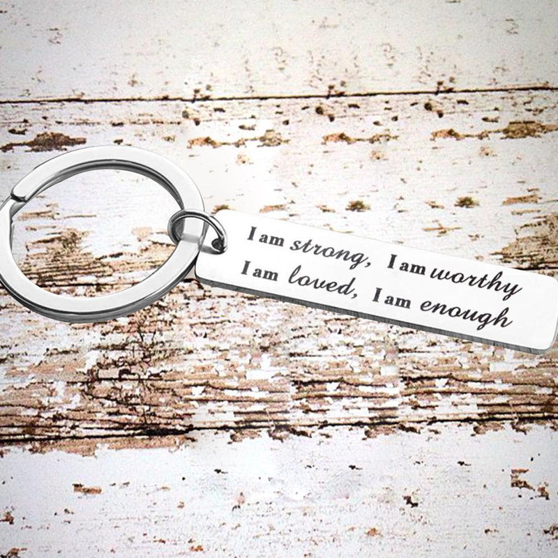 SANK®Stainless Steel  "I am strong" Keychain